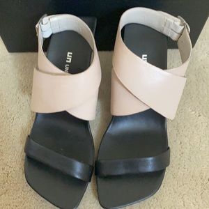 United Nude black & off-white un-loop cross sandal